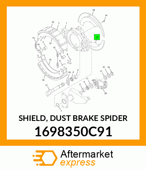 SHIELD, DUST BRAKE SPIDER 1698350C91