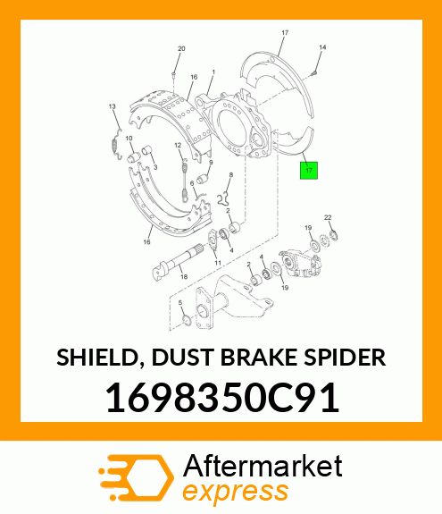 SHIELD, DUST BRAKE SPIDER 1698350C91