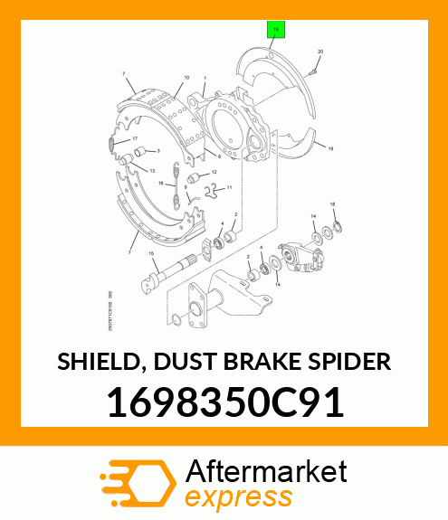 SHIELD, DUST BRAKE SPIDER 1698350C91