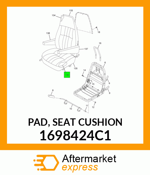 PAD, SEAT CUSHION 1698424C1