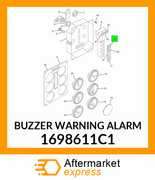 BUZZER WARNING ALARM 1698611C1