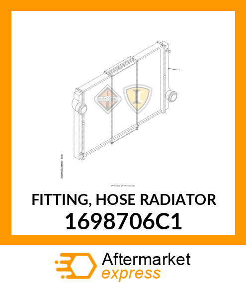 FITTING, HOSE RADIATOR 1698706C1