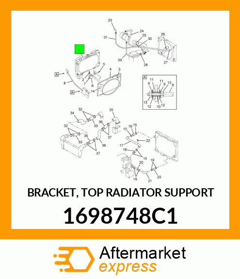 BRACKET, TOP RADIATOR SUPPORT 1698748C1