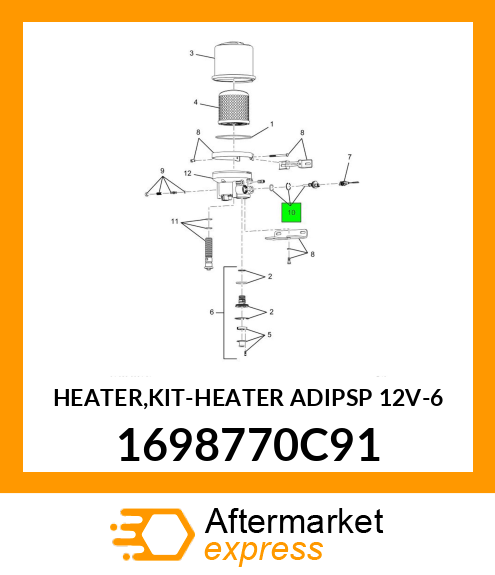 HEATER,KIT-HEATER ADIPSP 12V-6 1698770C91