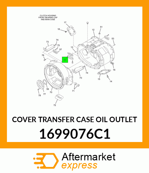 COVER TRANSFER CASE OIL OUTLET 1699076C1