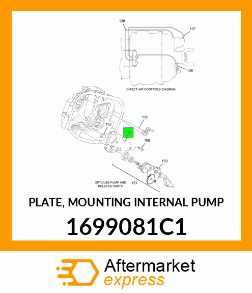 PLATE, MOUNTING INTERNAL PUMP 1699081C1