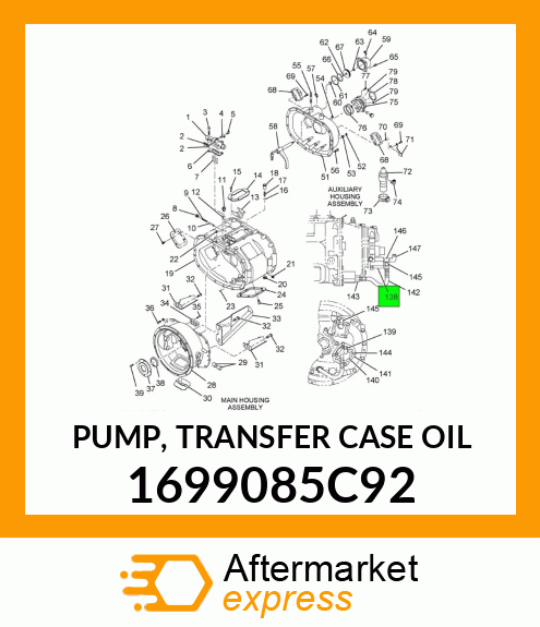 PUMP, TRANSFER CASE OIL 1699085C92