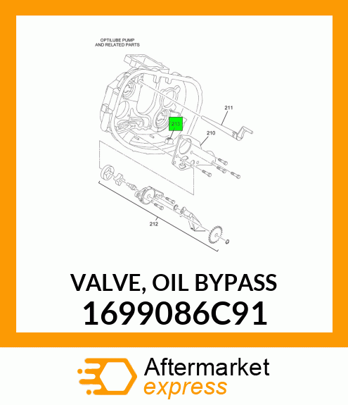 VALVE, OIL BYPASS 1699086C91