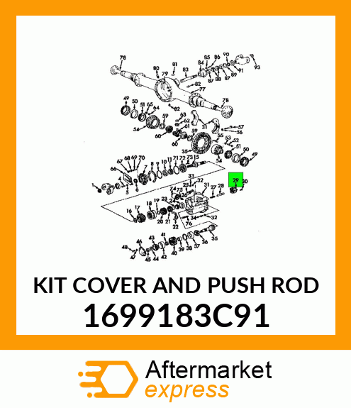 KIT COVER AND PUSH ROD 1699183C91