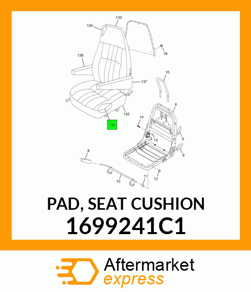 PAD, SEAT CUSHION 1699241C1