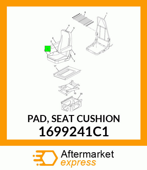 PAD, SEAT CUSHION 1699241C1