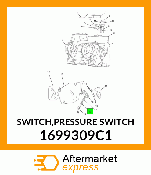 SWITCH,PRESSURE SWITCH 1699309C1