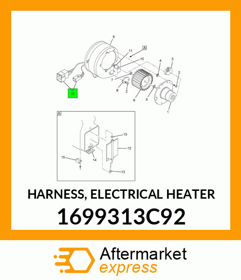 HARNESS, ELECTRICAL HEATER 1699313C92