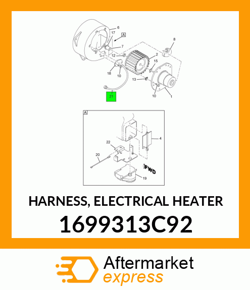 HARNESS, ELECTRICAL HEATER 1699313C92