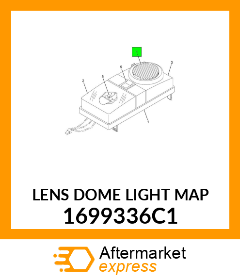 LENS DOME LIGHT MAP 1699336C1