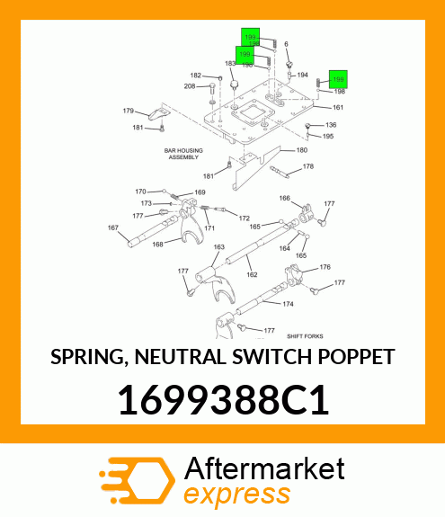 SPRING, NEUTRAL SWITCH POPPET 1699388C1