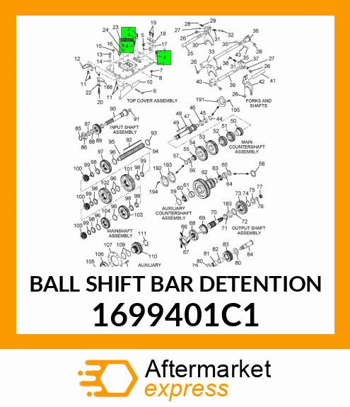 BALL SHIFT BAR DETENTION 1699401C1