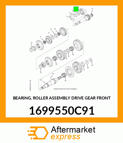 BEARING, ROLLER ASSEMBLY DRIVE GEAR FRONT 1699550C91