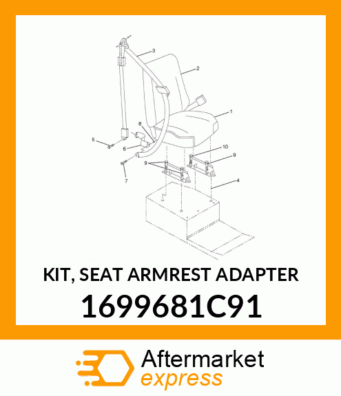 KIT, SEAT ARMREST ADAPTER 1699681C91