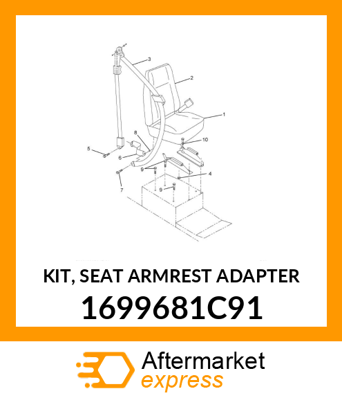 KIT, SEAT ARMREST ADAPTER 1699681C91