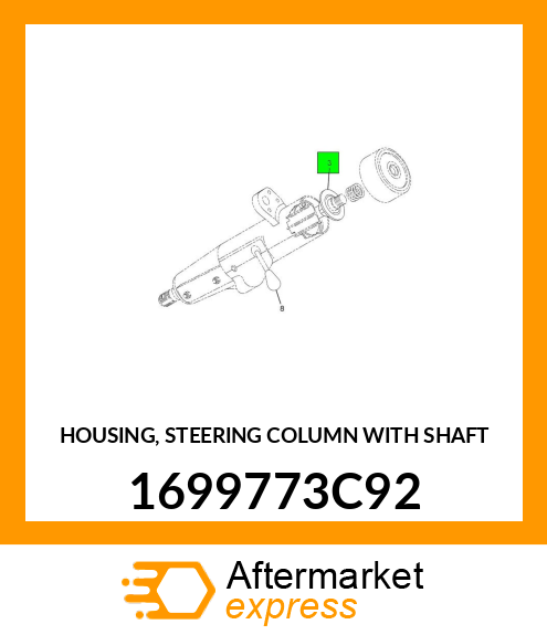 HOUSING, STEERING COLUMN WITH SHAFT 1699773C92