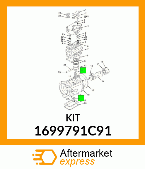 ROD AIR COMPRESSOR W/STANDARD BEARING 1699791C91