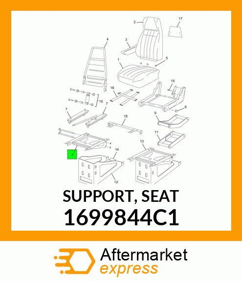 SUPPORT, SEAT 1699844C1