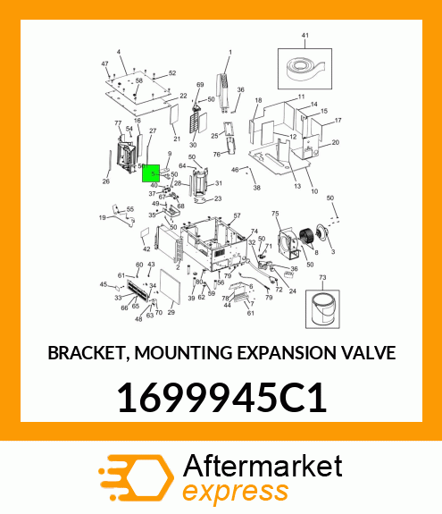 BRACKET, MOUNTING EXPANSION VALVE 1699945C1