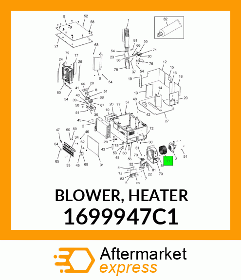 BLOWER, HEATER 1699947C1