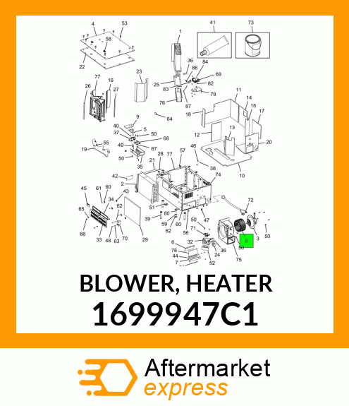 BLOWER, HEATER 1699947C1