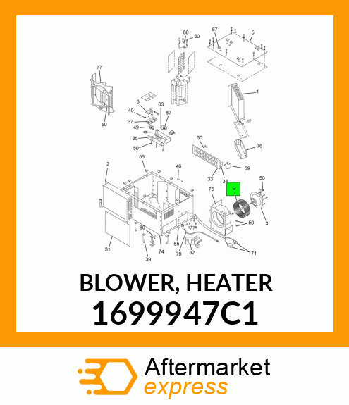 BLOWER, HEATER 1699947C1