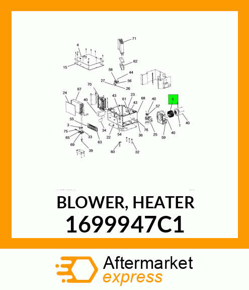 BLOWER, HEATER 1699947C1