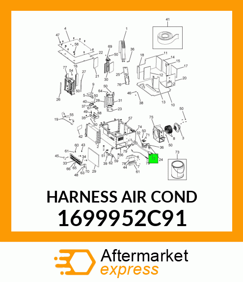 HARNESS AIR COND 1699952C91