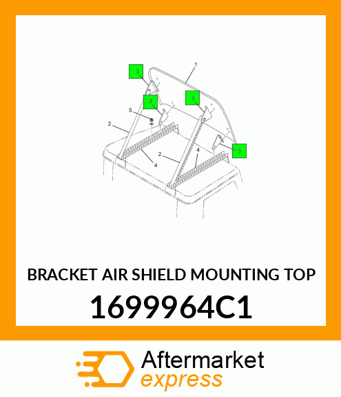 BRACKET AIR SHIELD MOUNTING TOP 1699964C1