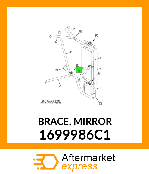 BRACE, MIRROR 1699986C1