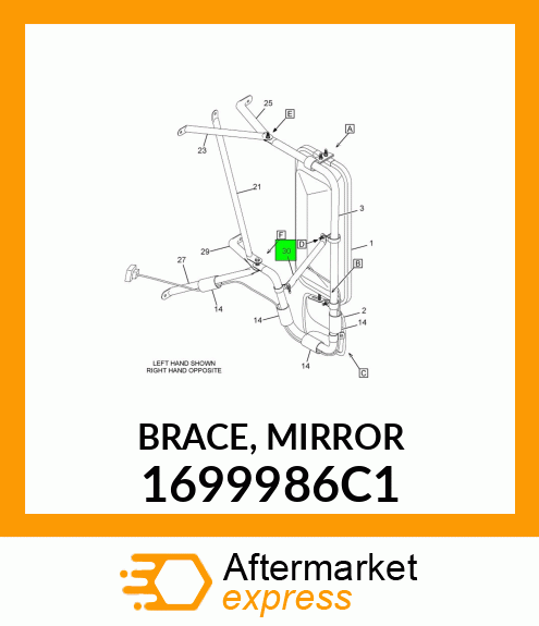 BRACE, MIRROR 1699986C1