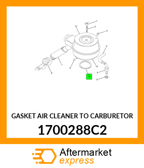 GASKET AIR CLEANER TO CARBURETOR 1700288C2