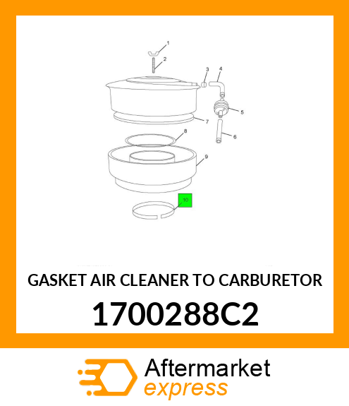 GASKET AIR CLEANER TO CARBURETOR 1700288C2