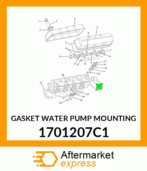 GASKET WATER PUMP MOUNTING 1701207C1