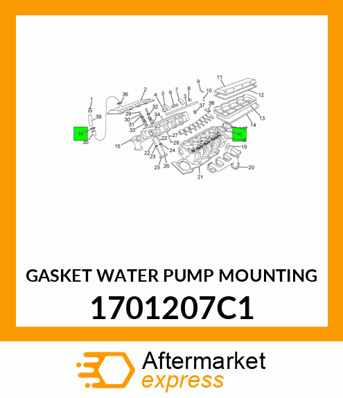 GASKET WATER PUMP MOUNTING 1701207C1