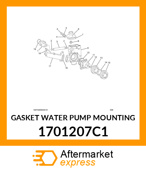 GASKET WATER PUMP MOUNTING 1701207C1