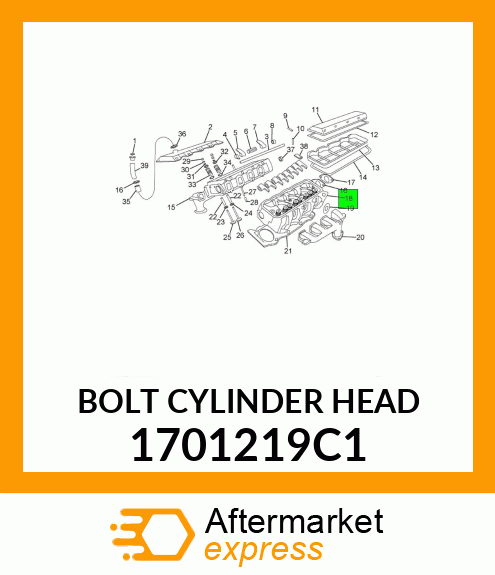 BOLT CYLINDER HEAD 1701219C1