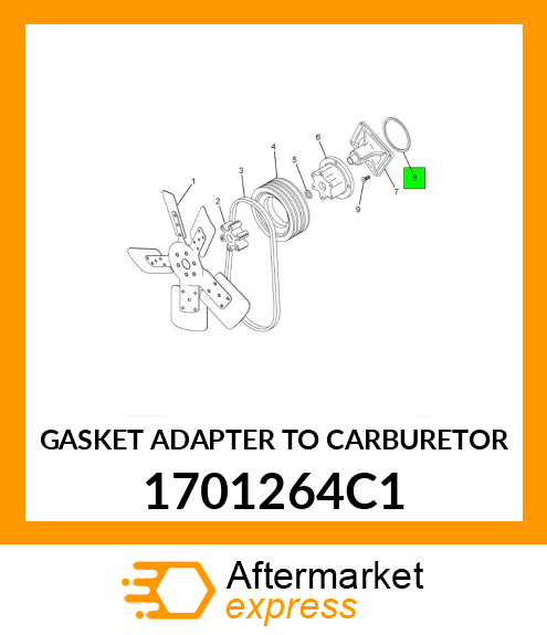 GASKET ADAPTER TO CARBURETOR 1701264C1