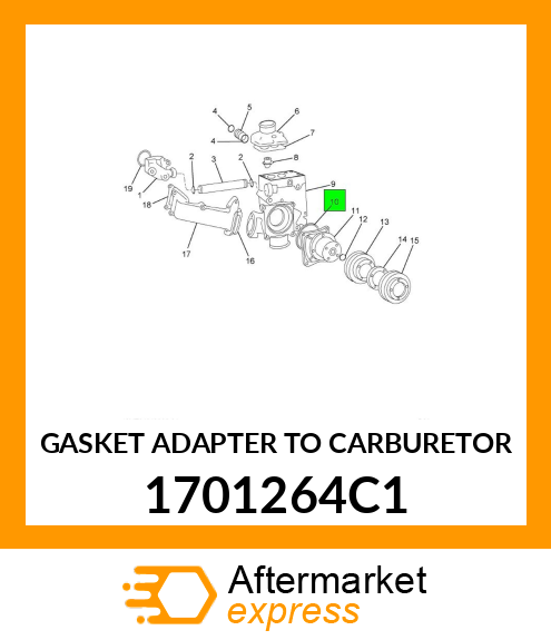 GASKET ADAPTER TO CARBURETOR 1701264C1