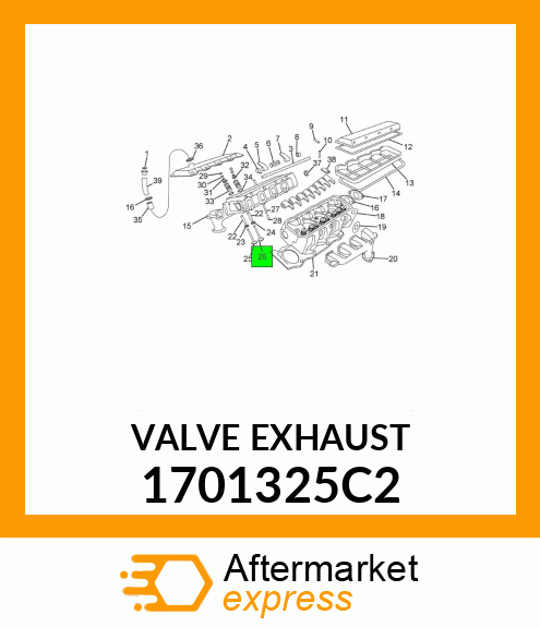 VALVE EXHAUST 1701325C2