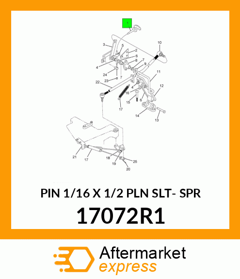 PIN 1/16 X 1/2 PLN SLT- SPR 17072R1