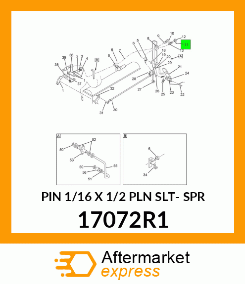 PIN 1/16 X 1/2 PLN SLT- SPR 17072R1