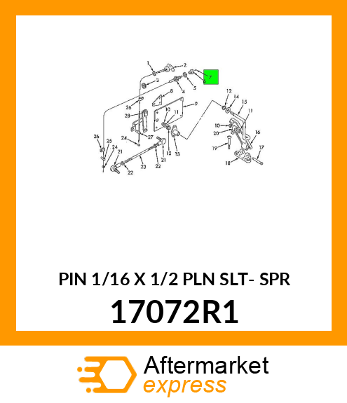 PIN 1/16 X 1/2 PLN SLT- SPR 17072R1