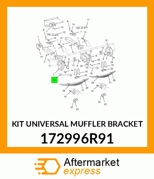 KIT UNIVERSAL MUFFLER BRACKET 172996R91