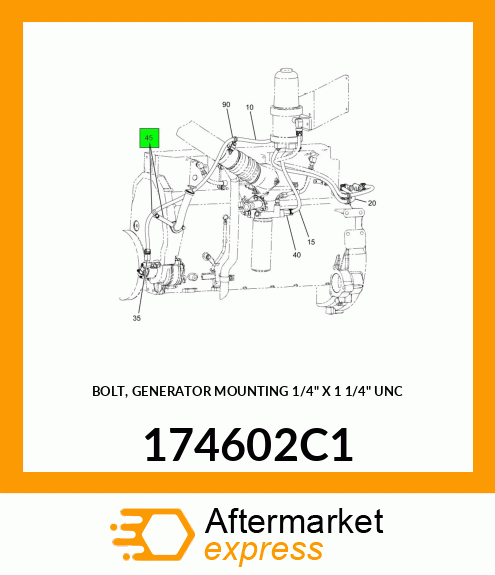 BOLT, GENERATOR MOUNTING 1/4" X 1 1/4" UNC 174602C1